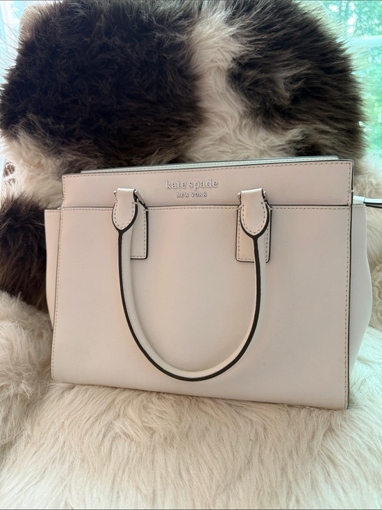 kate spade Handbags - kate spade Cream Structured Satchel with Top Handles